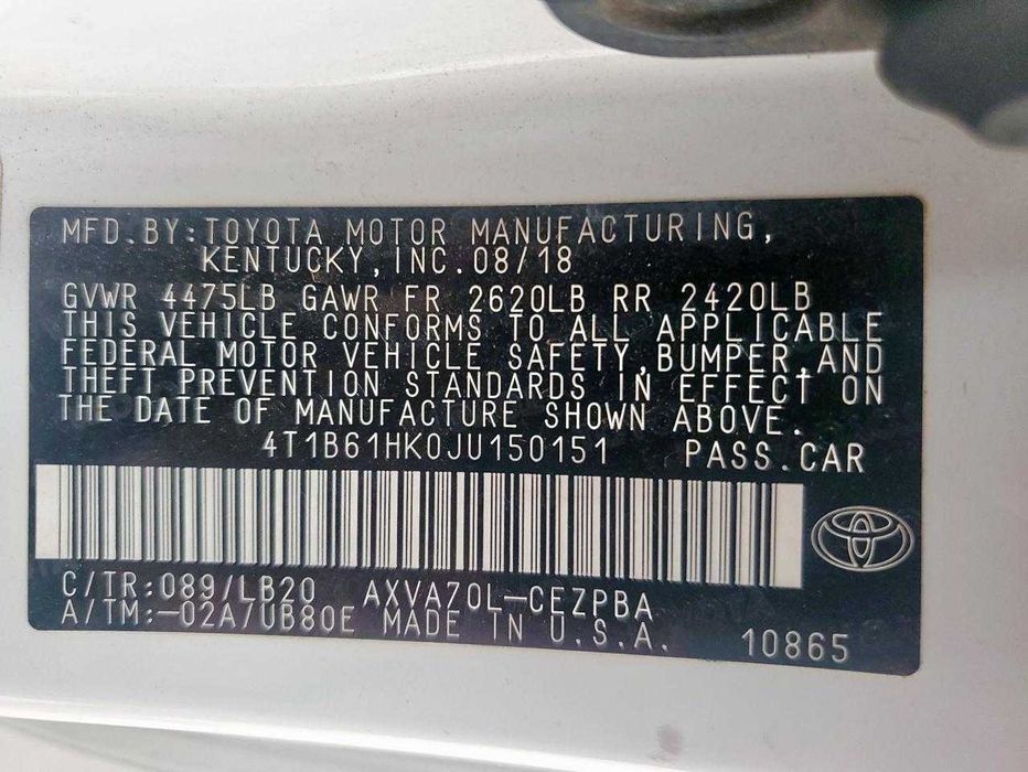 Toyota Camry XSE 2018