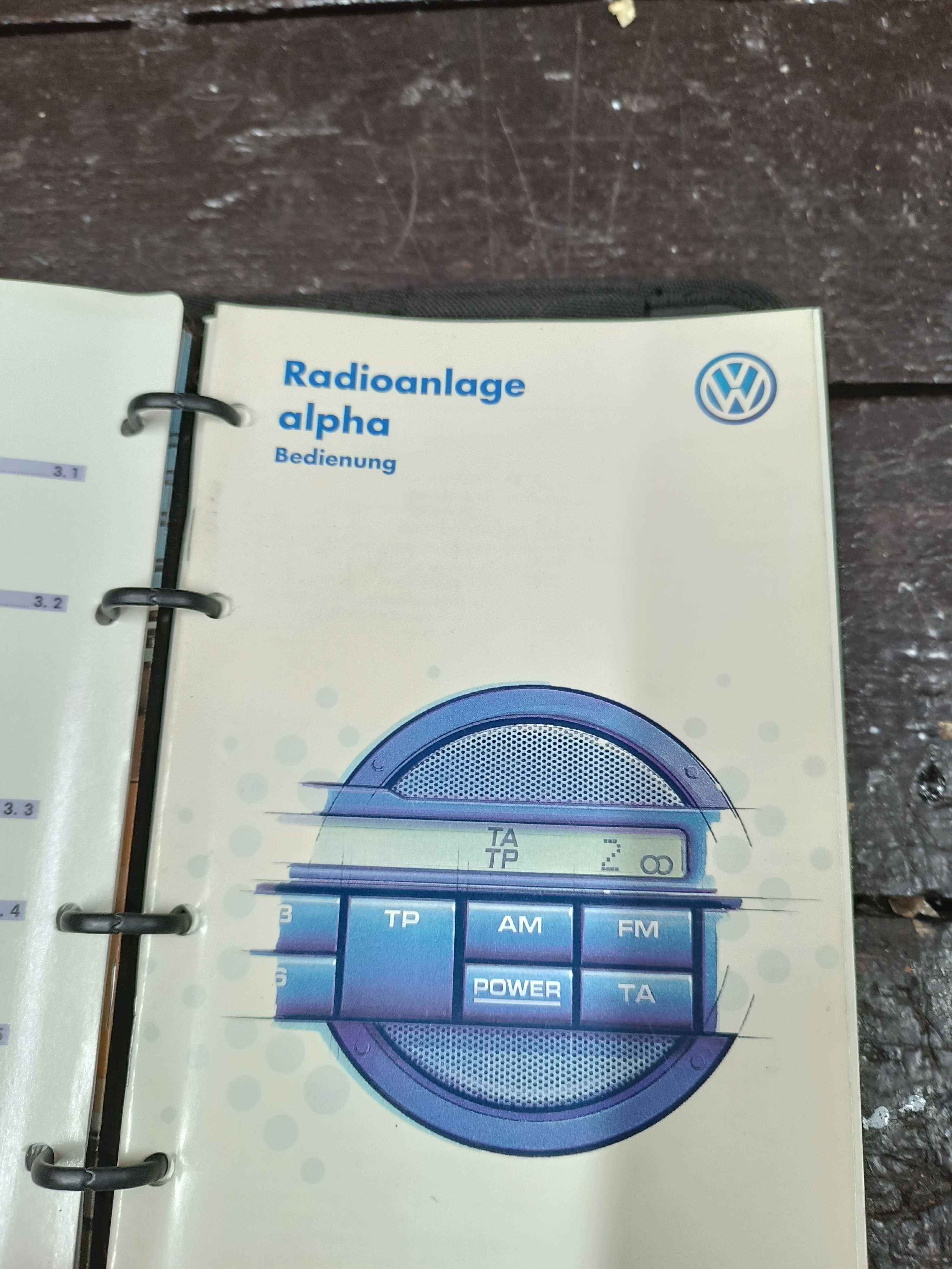 Instrukcja obsługi,VW golf IV 2000r.Książka serwisowa Niemiecki.