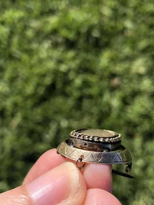 Alfinete Ouro Entre 10-12 Quilates e Cabelo Antigo Século XVIII