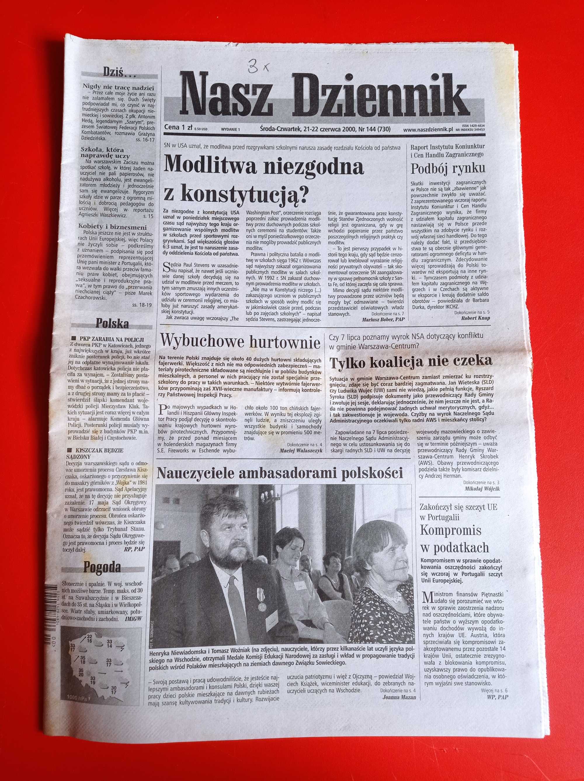 Nasz Dziennik, nr 144/2000, 21-22 czerwca 2000