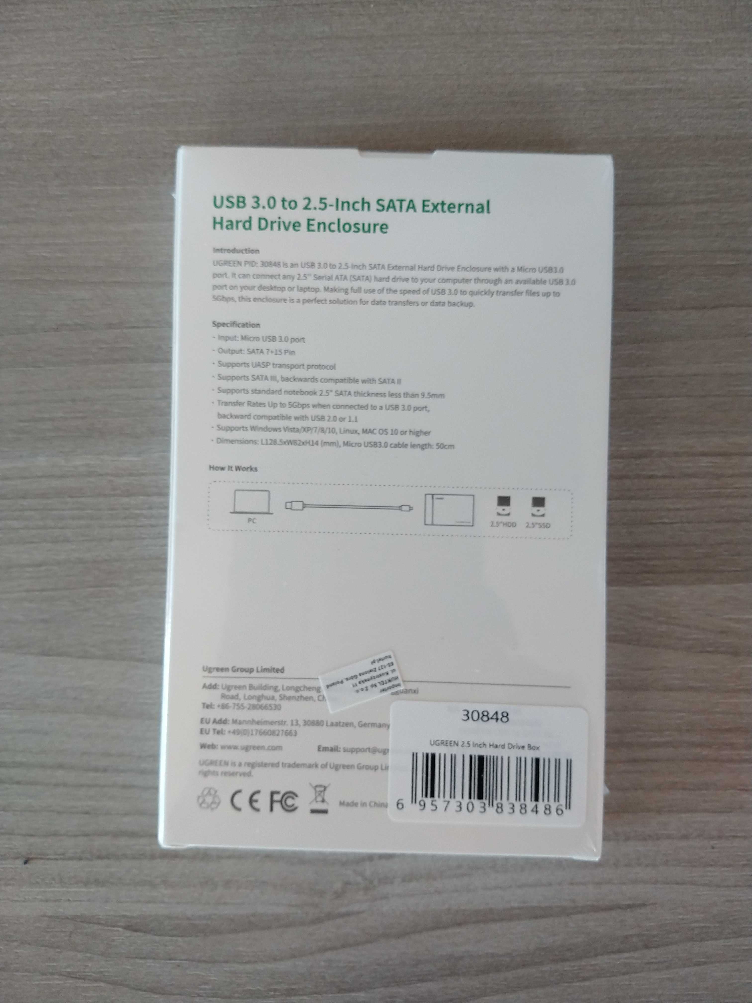 Kieszeń na dysk HDD Ugreen