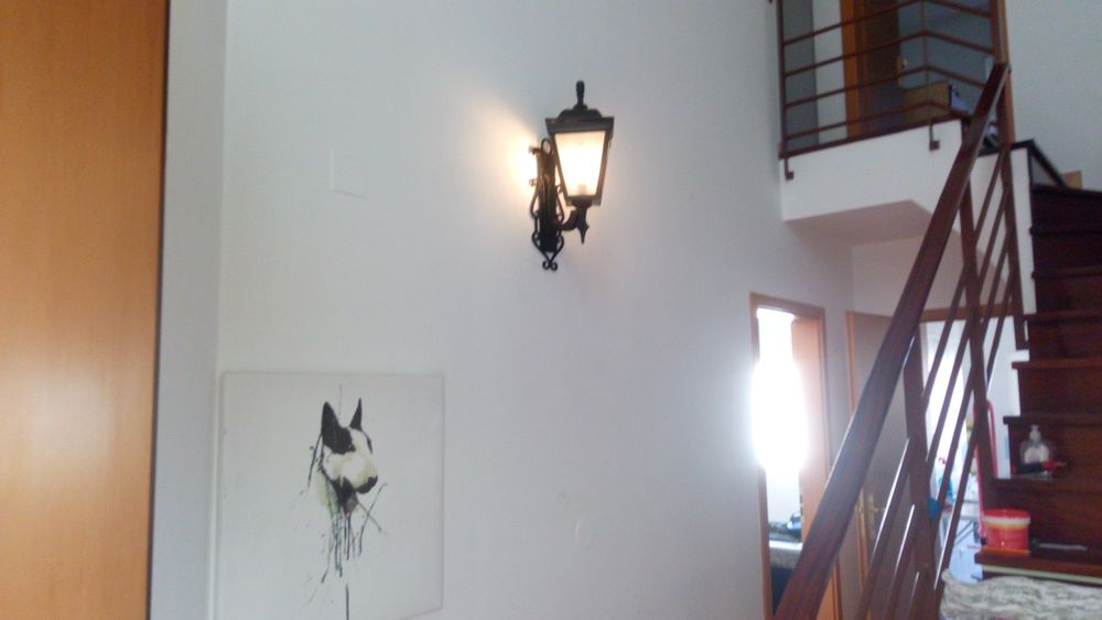 Candeeiro rústico de parede