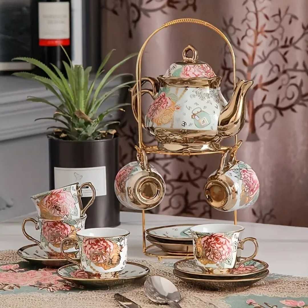Conjunto para Café de Cerâmica com 19 Peças Novas