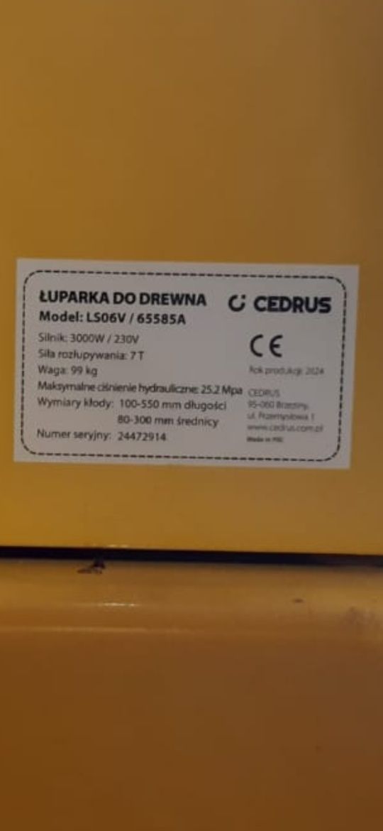 Łuparka do drewna cedrus rębak