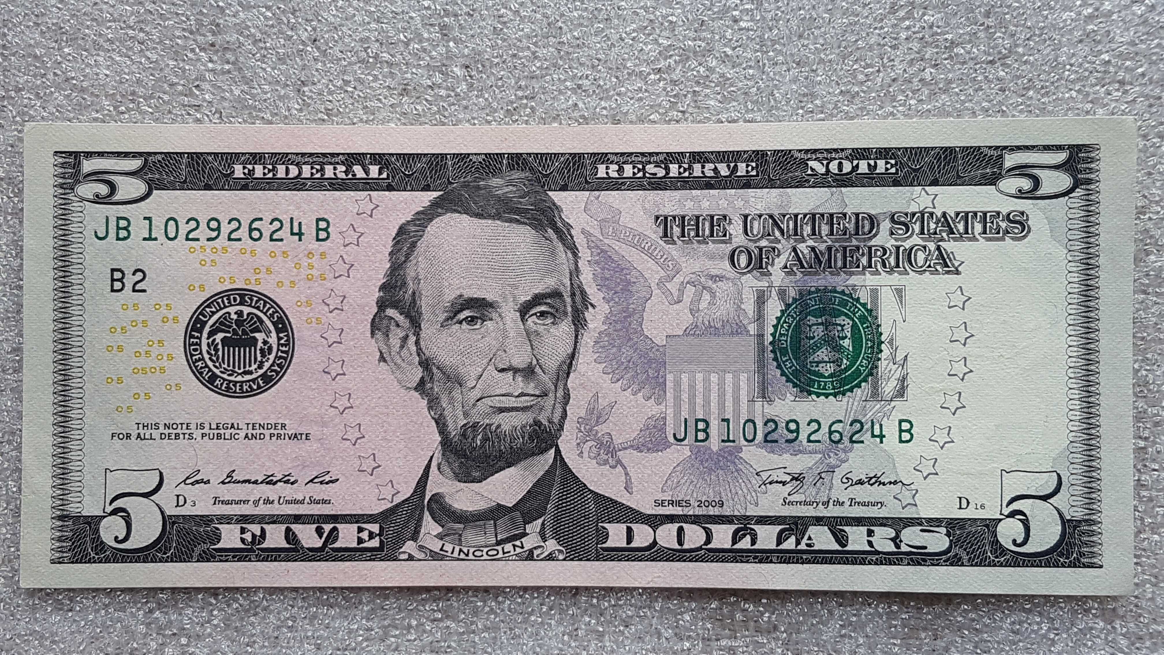 5-dolarowy banknot USA -2009r/B-2.b