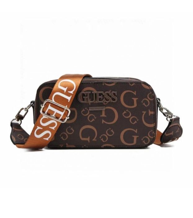 Жіноча коричнева сумка, крос-боді guess