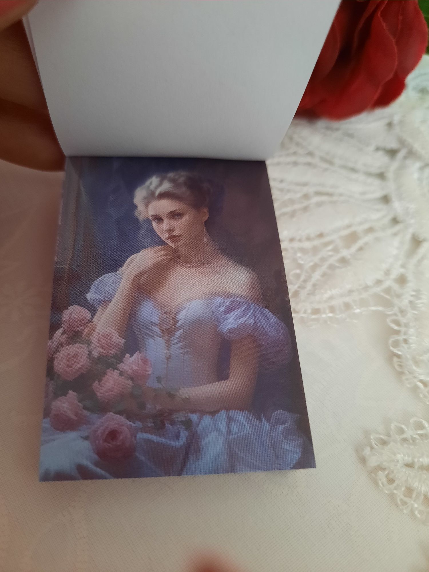 50 Adesivos - Mini Bloco Dama Vitoriana
