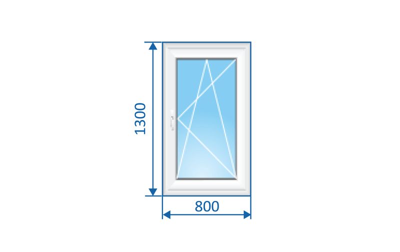 Окно металопластиковое  1430мм х 780мм  REHAU 60