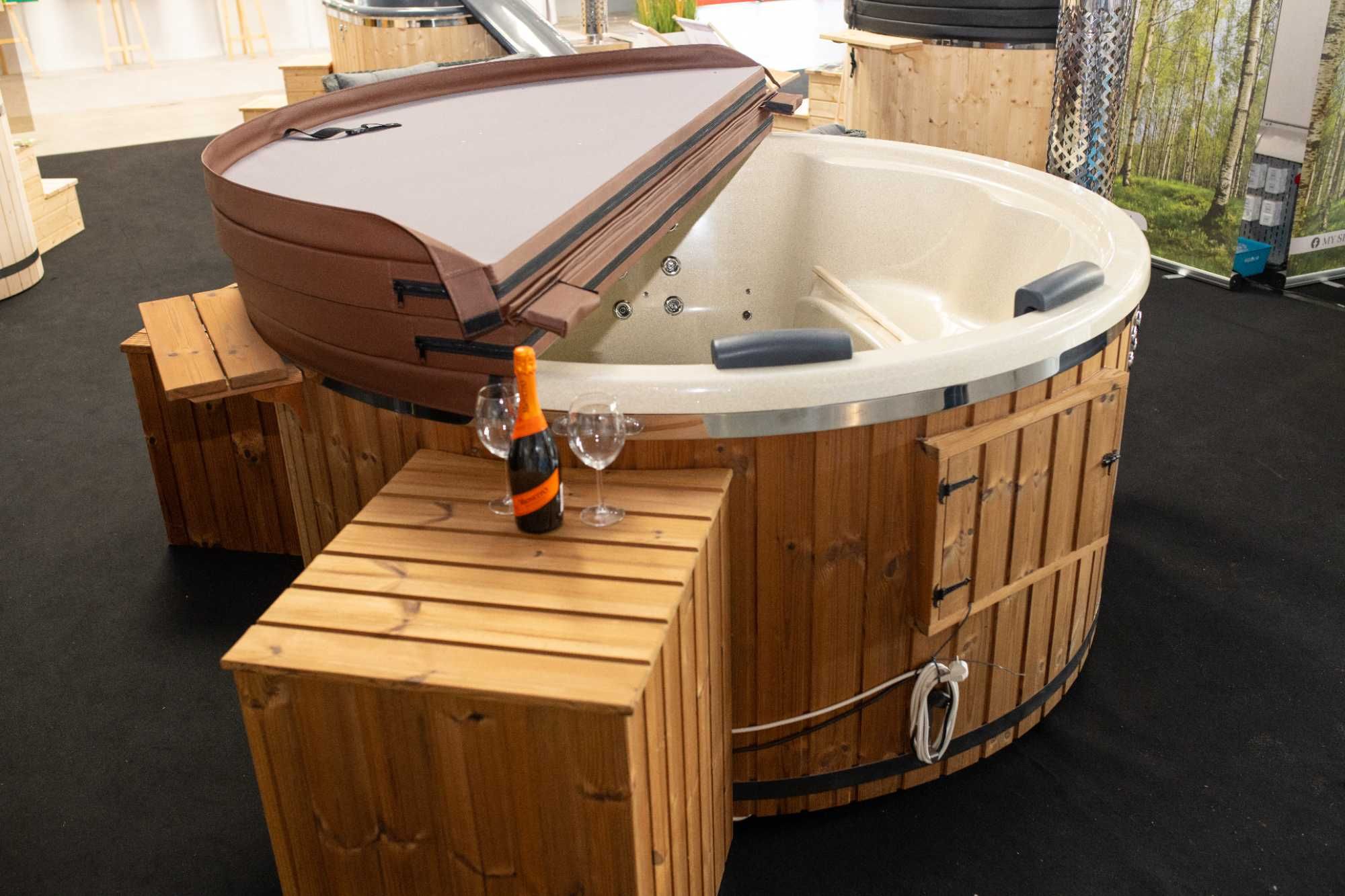 Balia Ogrodowa, Ruska Bania, Hot Tub, SPA Hydromasaż Pokrywa Termiczna