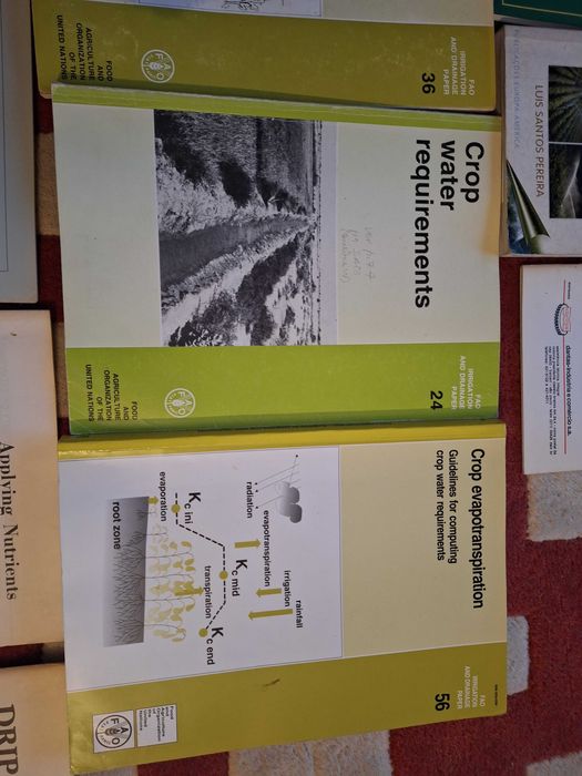 LIVROS variados sobre rega e irrigacao agricolas