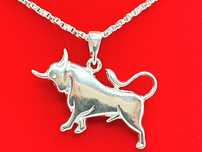 Znak zodiaku Byk srebrny pr.925 męski/damski