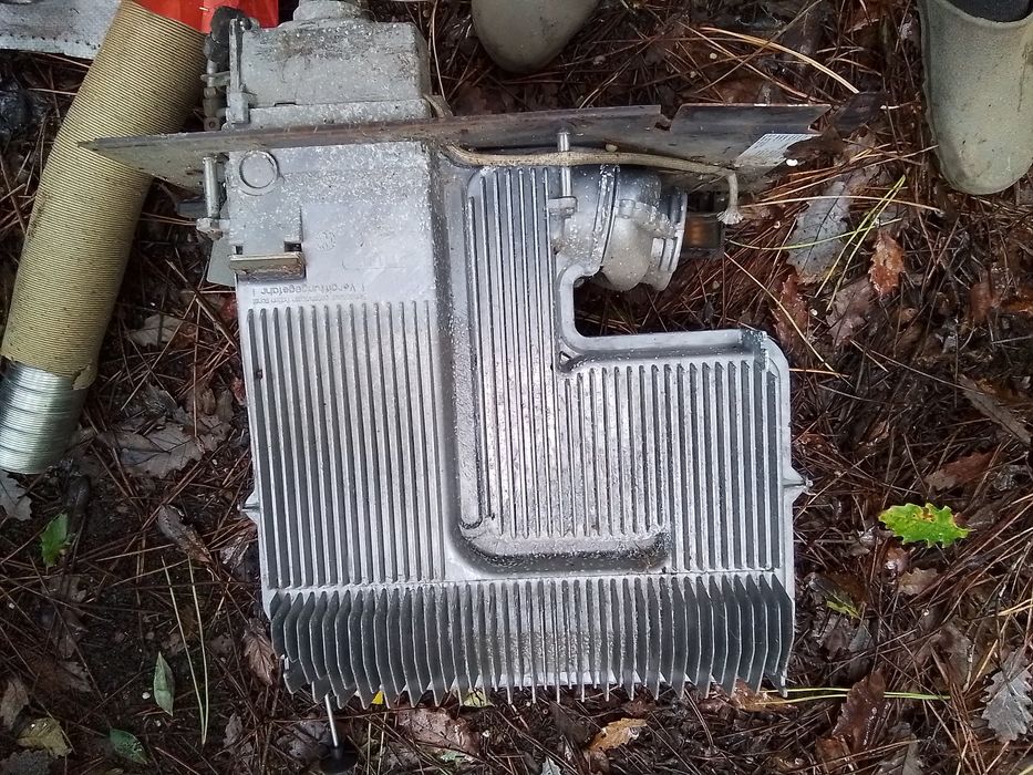 Aquecedor a gás para uma caravana.