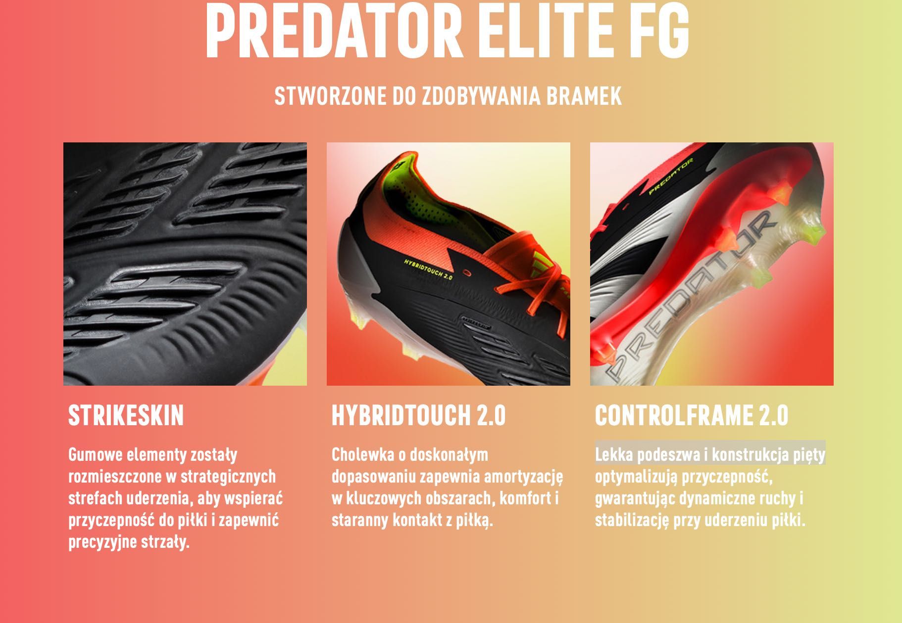 Korki adidas Predator Elite FG - Czarny 43 1/3