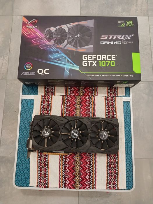 Відеокарта Asus ROG GeForce GTX 1070 STRIX OC 8 GB