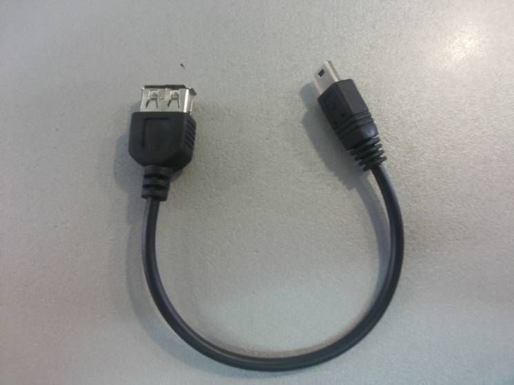 Адаптер OTG USB мама в mini USB 5 pin папа