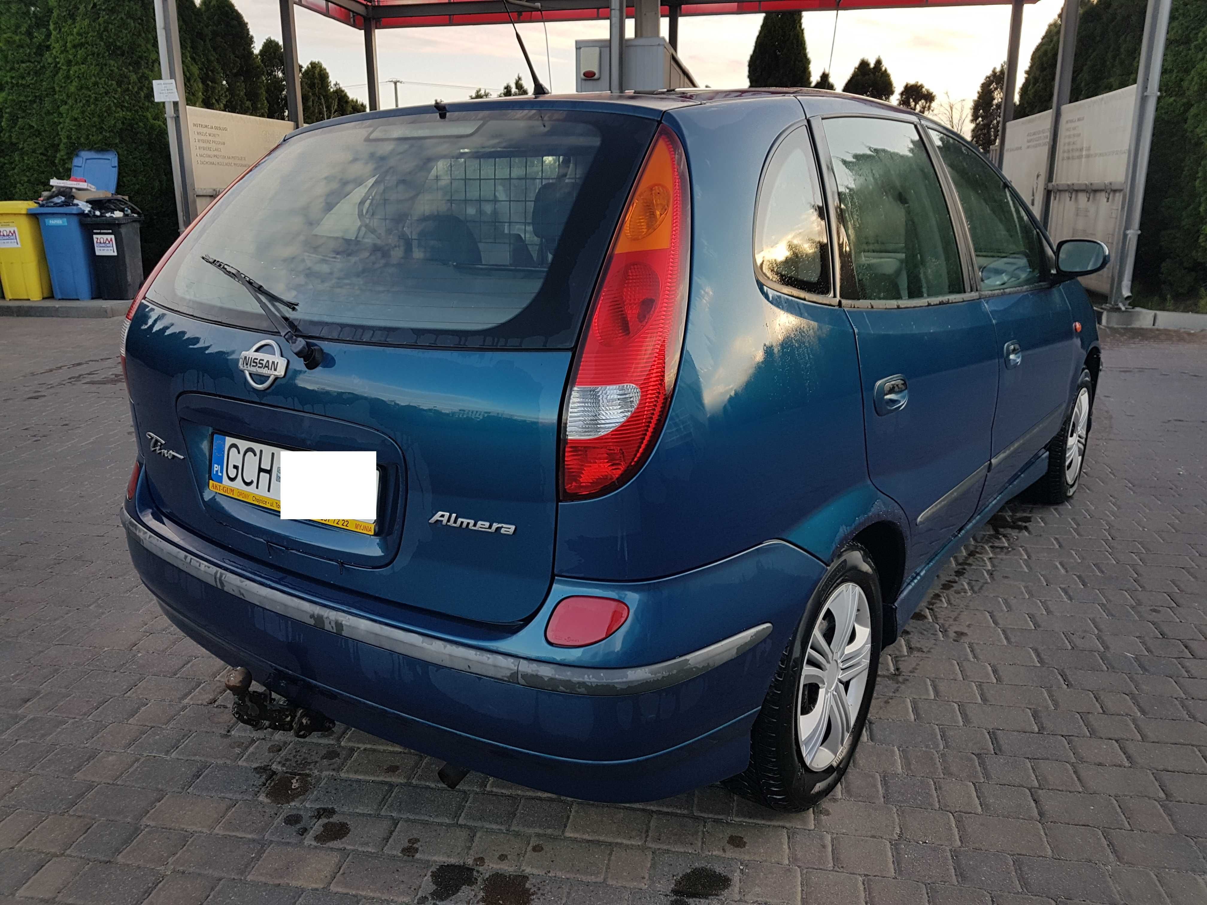 Nissan Almera Tino 1,8kat/115KM,2000r.LPG,radio,wspoma,dlugo oplaty