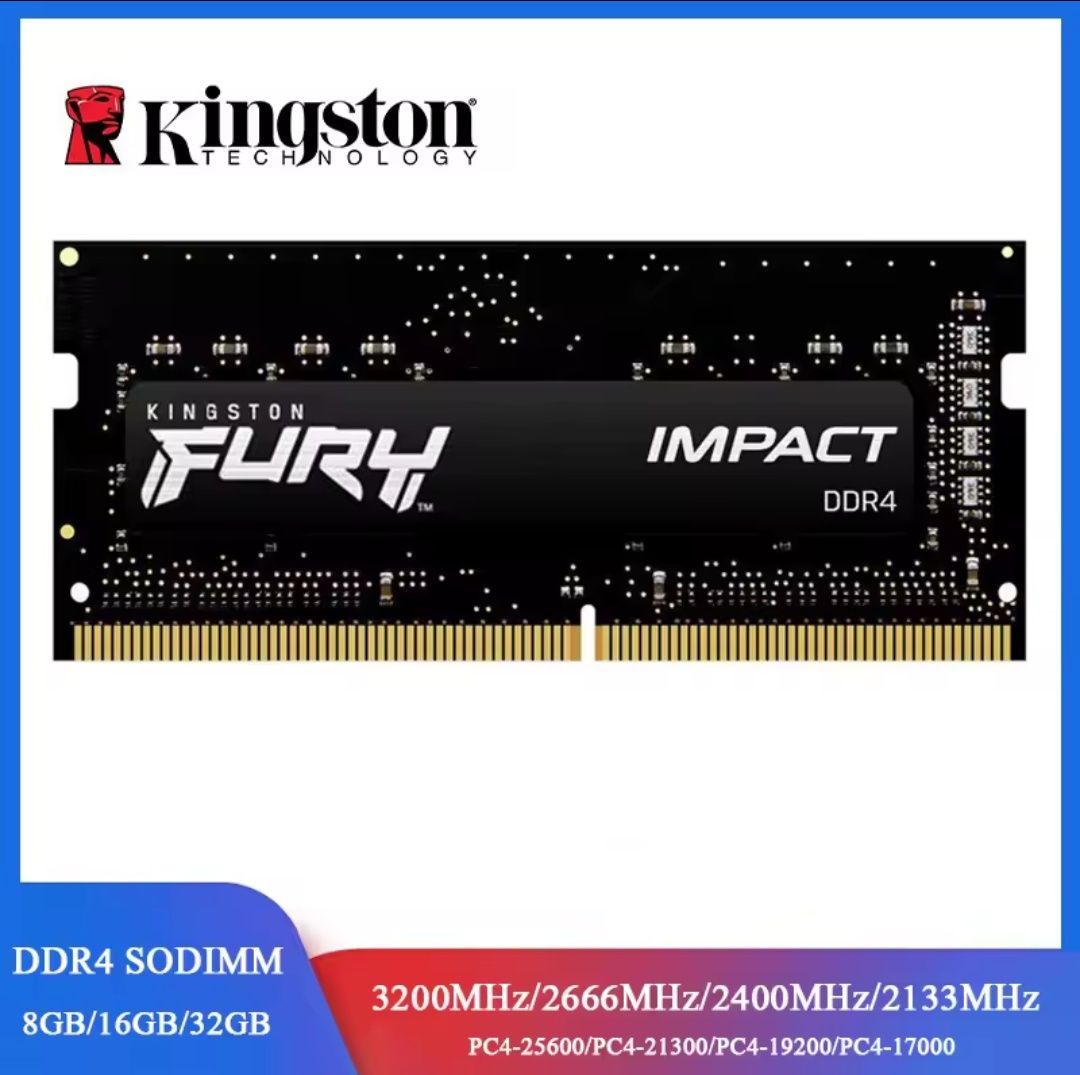 Kinston Fury Impact SODIMM DDR4 2400 Мгц. Для ноутбука