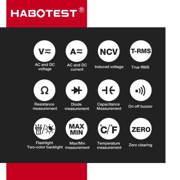 Тестер, токоизмерительные клещи HABOTEST HT205D