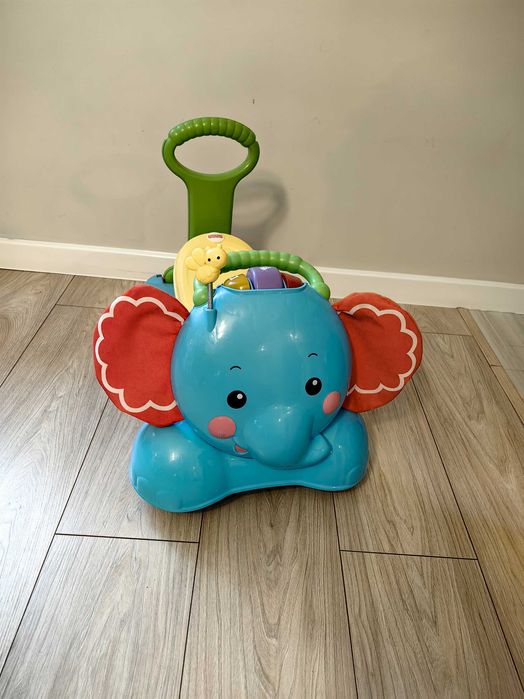 Słonik Fischer Price , jeździk, pchacz 3 w 1, jak nowy