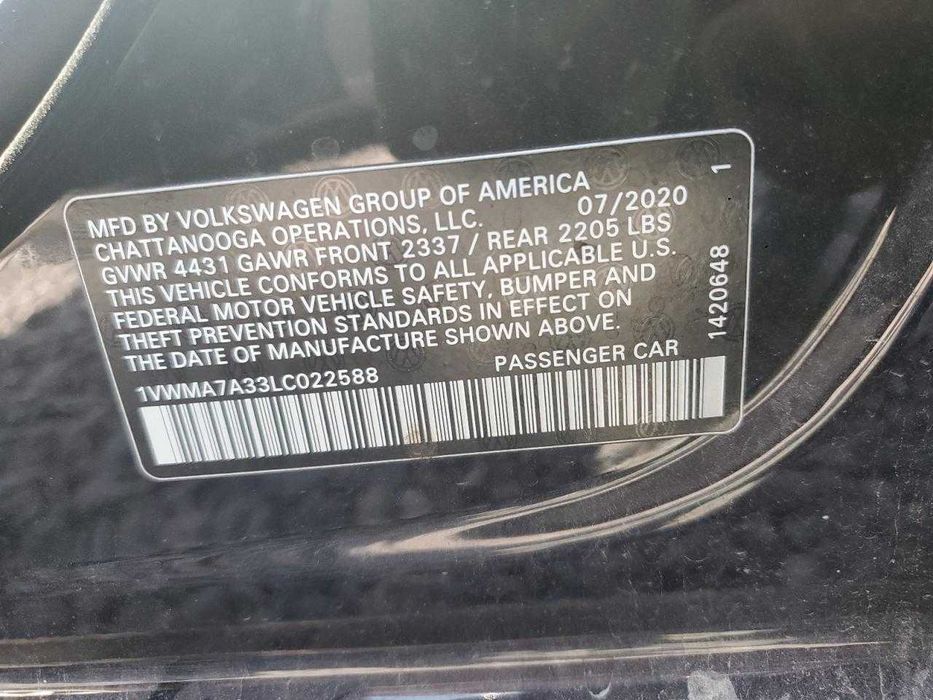 VOLKSWAGEN Passat R-Line 2020