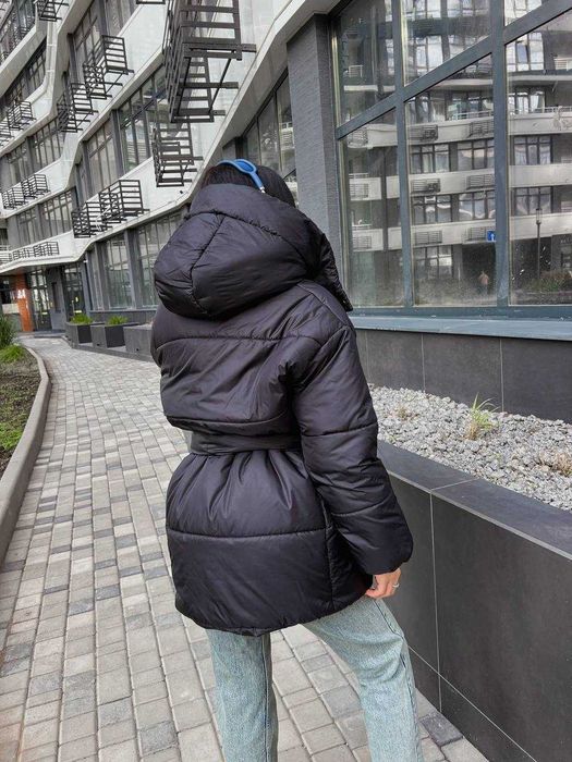 Жіноча зимова куртка пуфер пуховик мікро пух 250