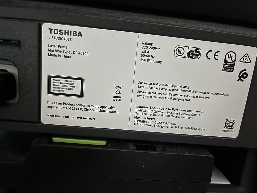 Urzadzenie wielofunkcyjne drukarka Toshiba estudio408e