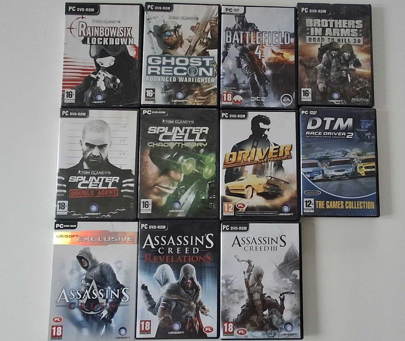 Gry na PC Assasins Creed, Battlefield 4, Splinter Cell i inne
