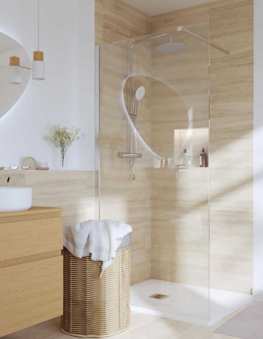 Painel de duche REMIX TRANSPARENTE 100X200