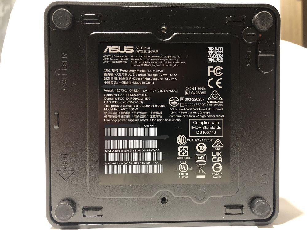 Міні ПК/Неттоп ASUS NUC 14 Pro NUC14RVK i3/16Gb DDR5/SSD 256Gb M.2