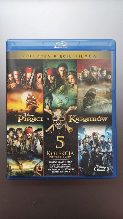 Piraci z Karaibów 1-5 Blu-ray PL boxset, kolekcja pięciu filmów