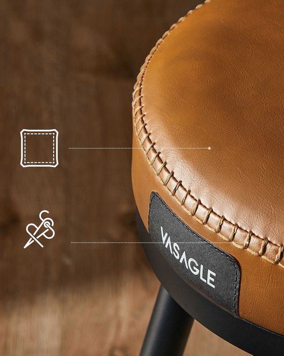 HOKERY zestaw 2szt. obracane oparcie brąz sztuczna skóra DaMaOutlet.pl