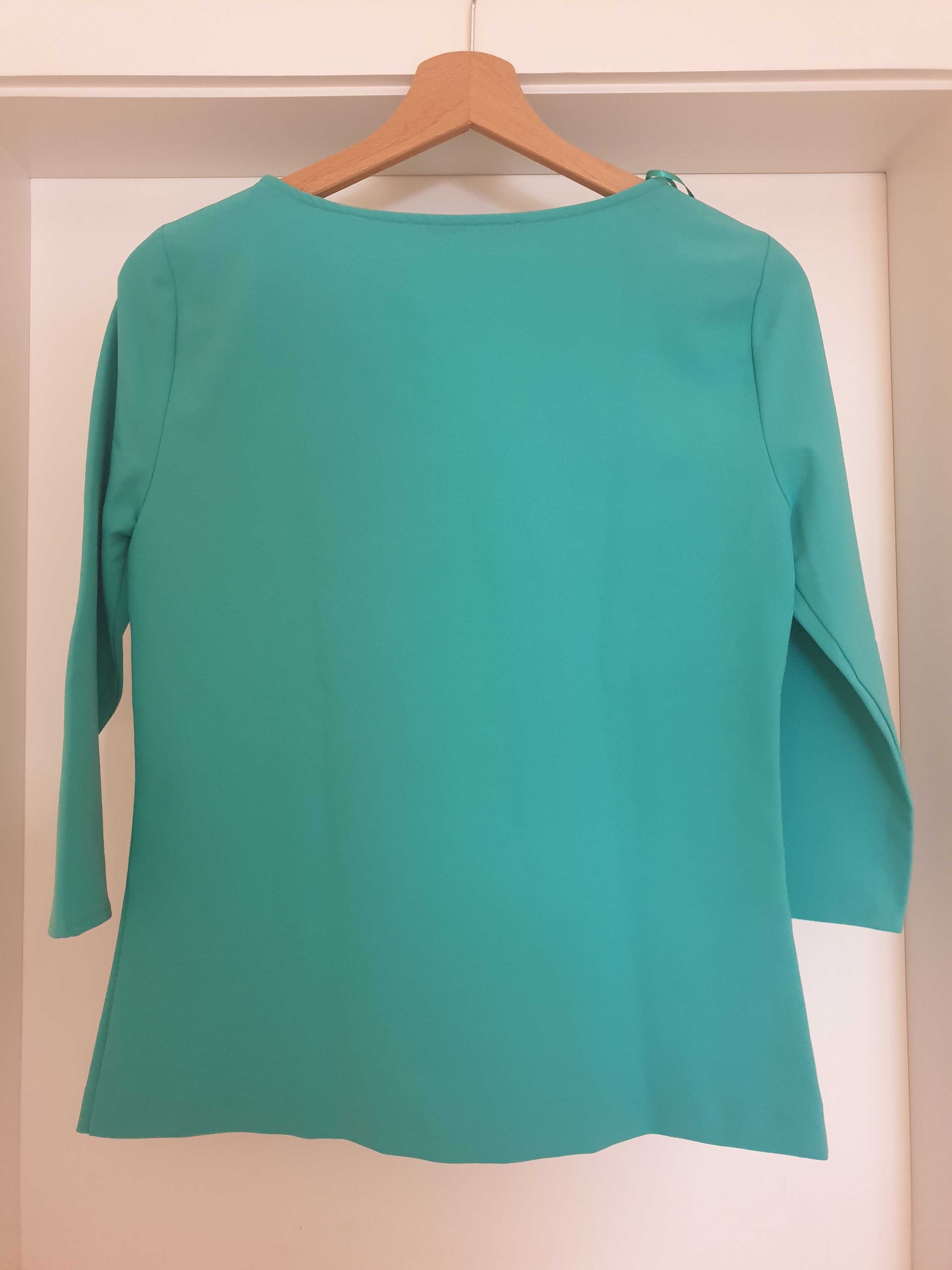 Blusa/top azul turquesa/verde Zara