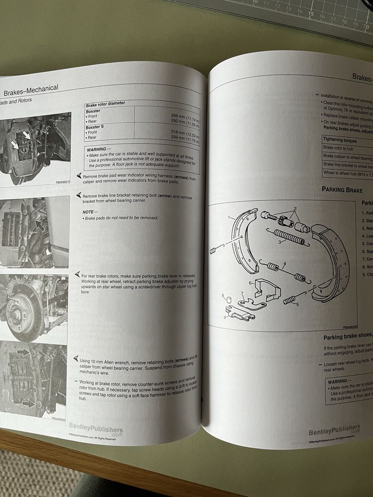 Porsche Boxster 986 instrukcja service manual Bentley Publishers 2005