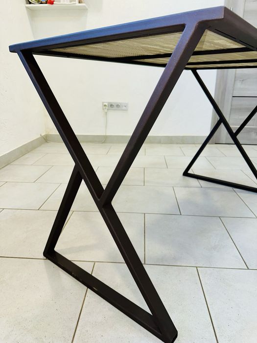 Журнальний стіл Лофт. Кавовий столик Loft. Стіл метал та скло