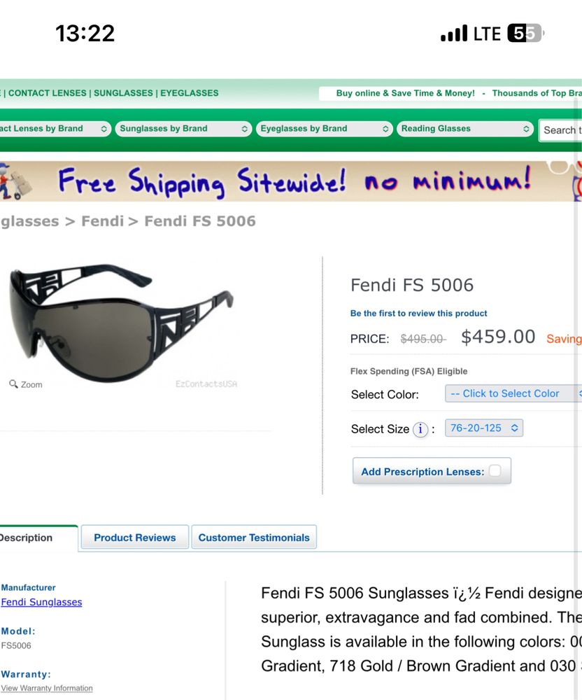 Сонцезахисні окуляри оригінал Fendi FS 5006 Sunglasses