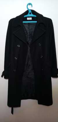 Пальто чёрное женское кашемировое