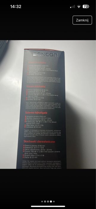 Sluchawki sencor sep 625