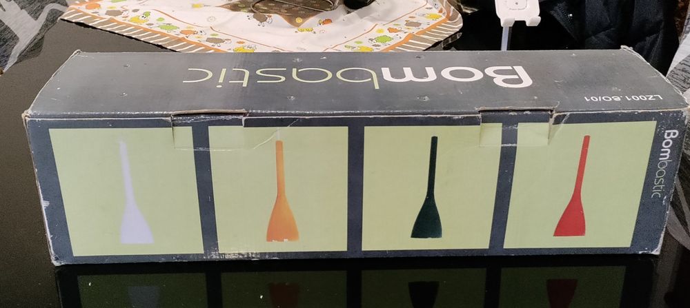 Candeeiro alto em vidro