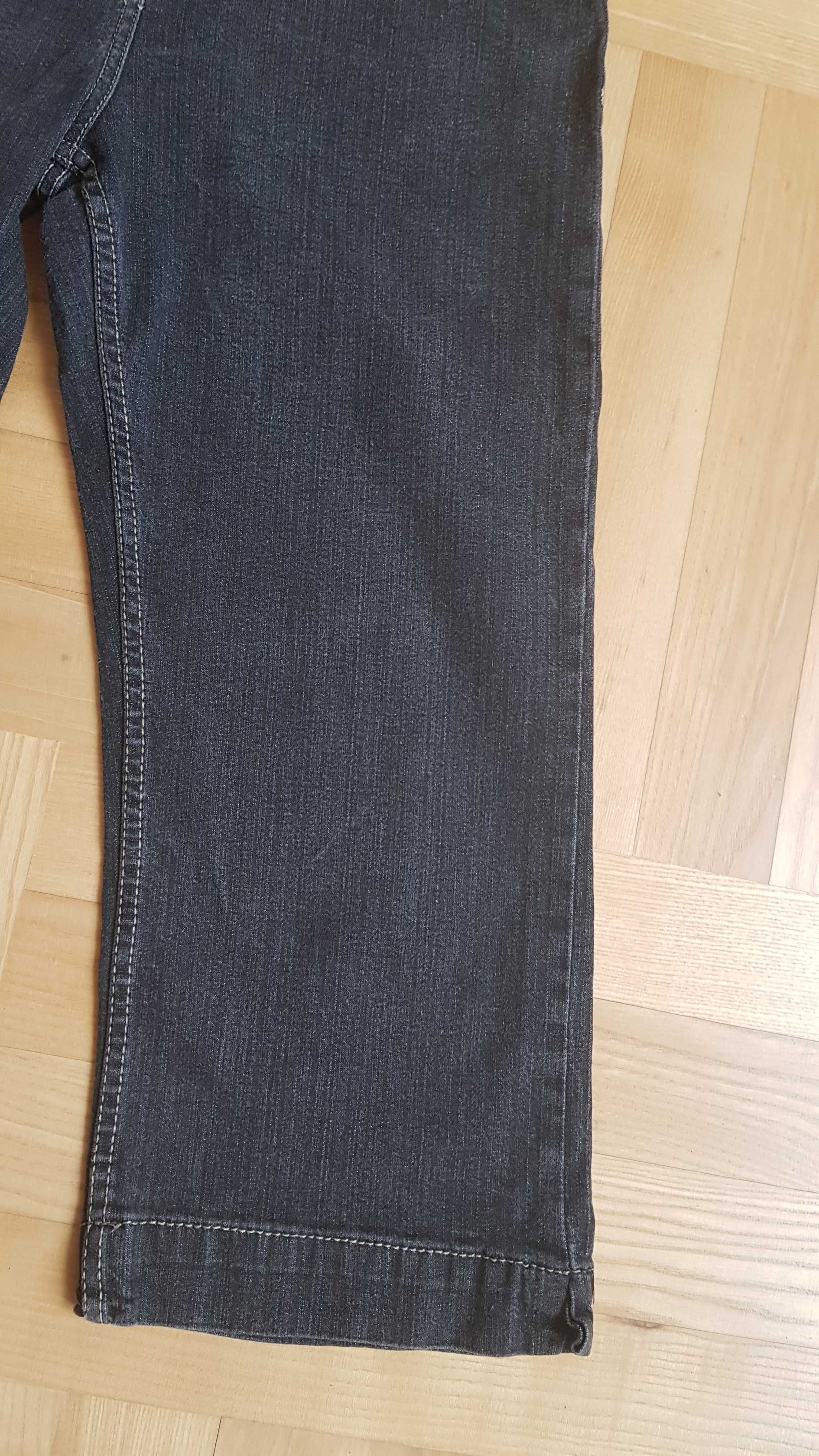 Spodenki jeansowe czarne za kolana rozmiar L