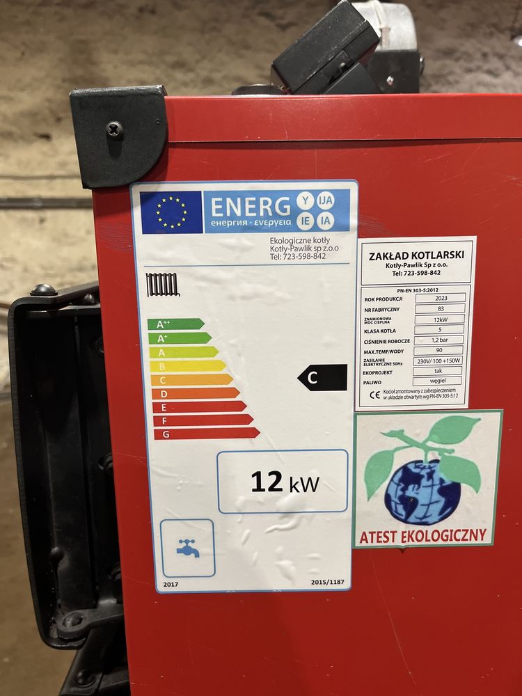 Piec kocioł na węgiel/drewno 12kw do 90m2 darmowa dostawa