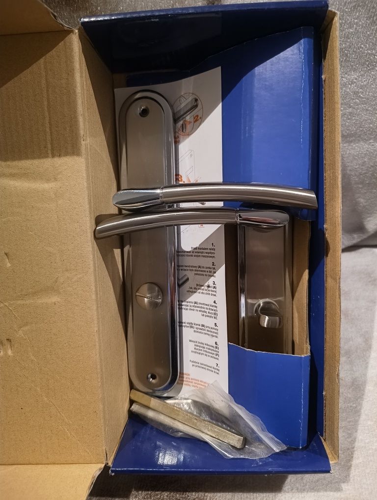 Klamka drzwiowa nowa Presto Domino M6/M9 WC 72