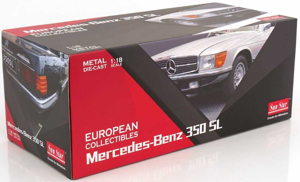 Model 1:18 SunStar Mercedes-Benz 350 SL R107 Hardtop 1977 creme