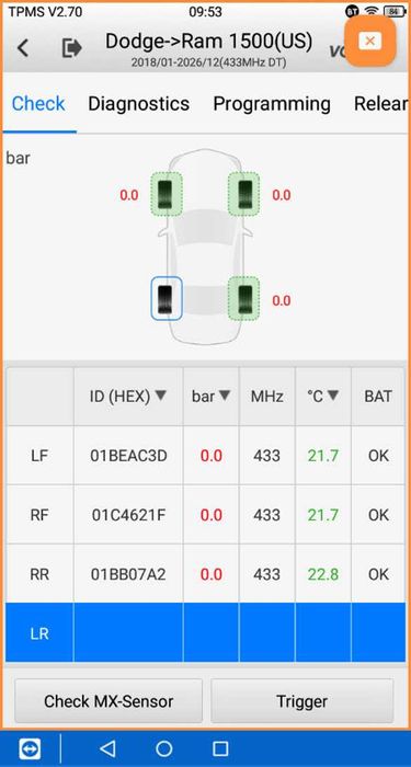 Autel Czujnik TPMS 1-SENSOR MX-Sensor METAL 315+433MHz. Faktura VAT