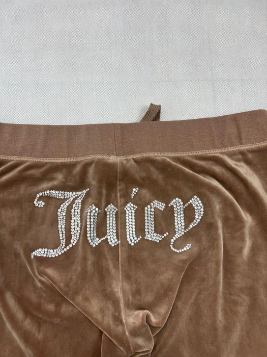 Welurowe Spodnie Juicy Couture big logo oversize baggy nowa kolekcja