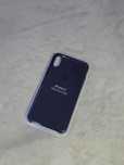 Etui APPLE Silicone Case do iPhone X Sukulent Midnight Blue
