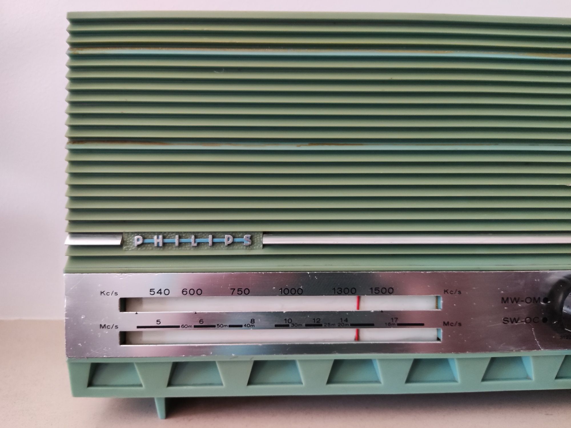 Rádio Philips "tropicalized" Azul antigo - Vintage (1964)