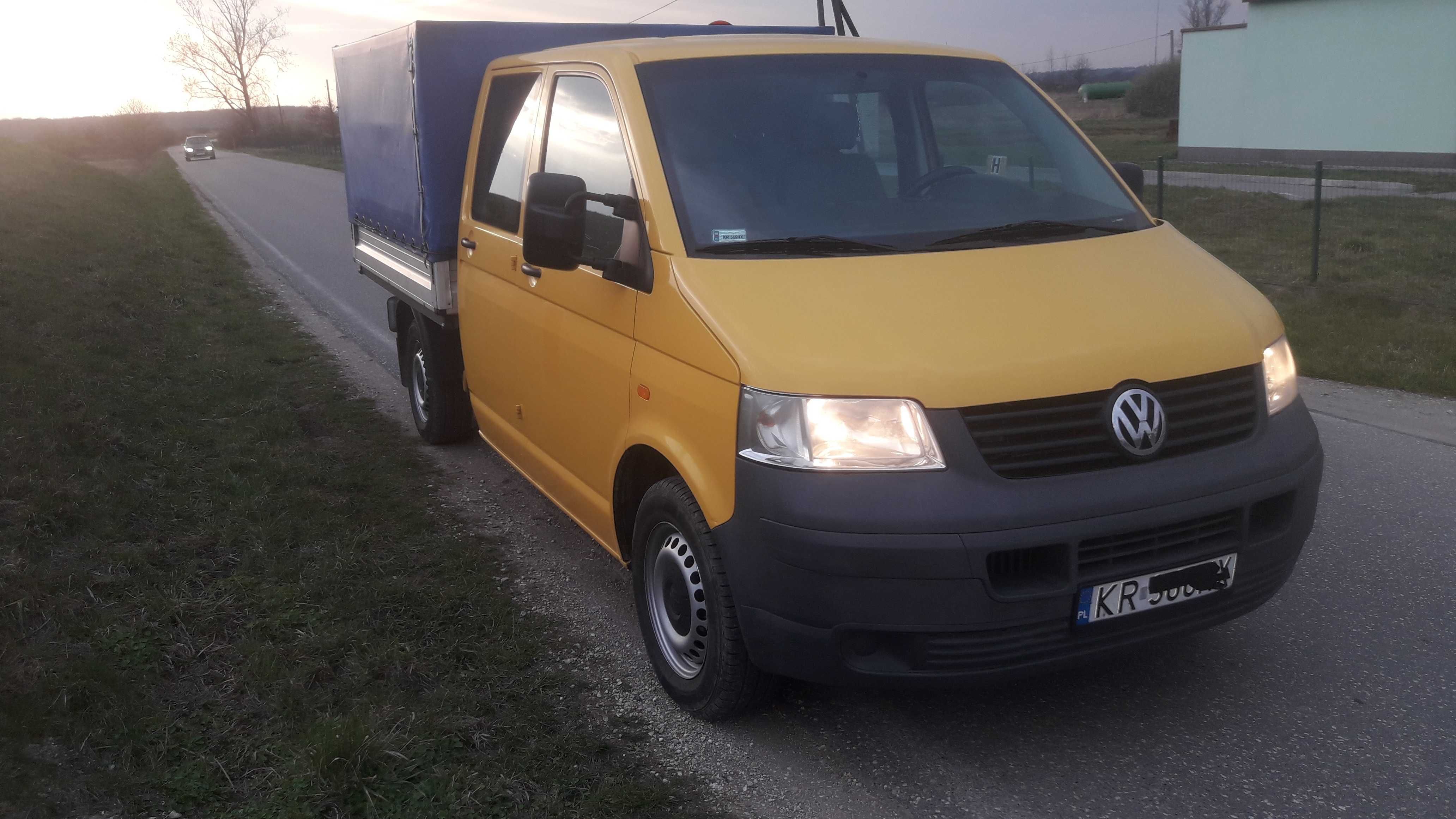 Volkswagen Transporter t5 doka,6 osobowy 2.5tdi, 2006 rok