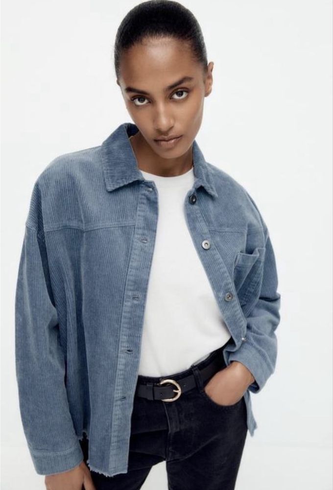 Вельветова сорочка zara S