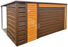 Schowek Domek Ogrodowy Garaż 4X3M + Wiata 0,5M Brama Drzwi Dach Tkd309