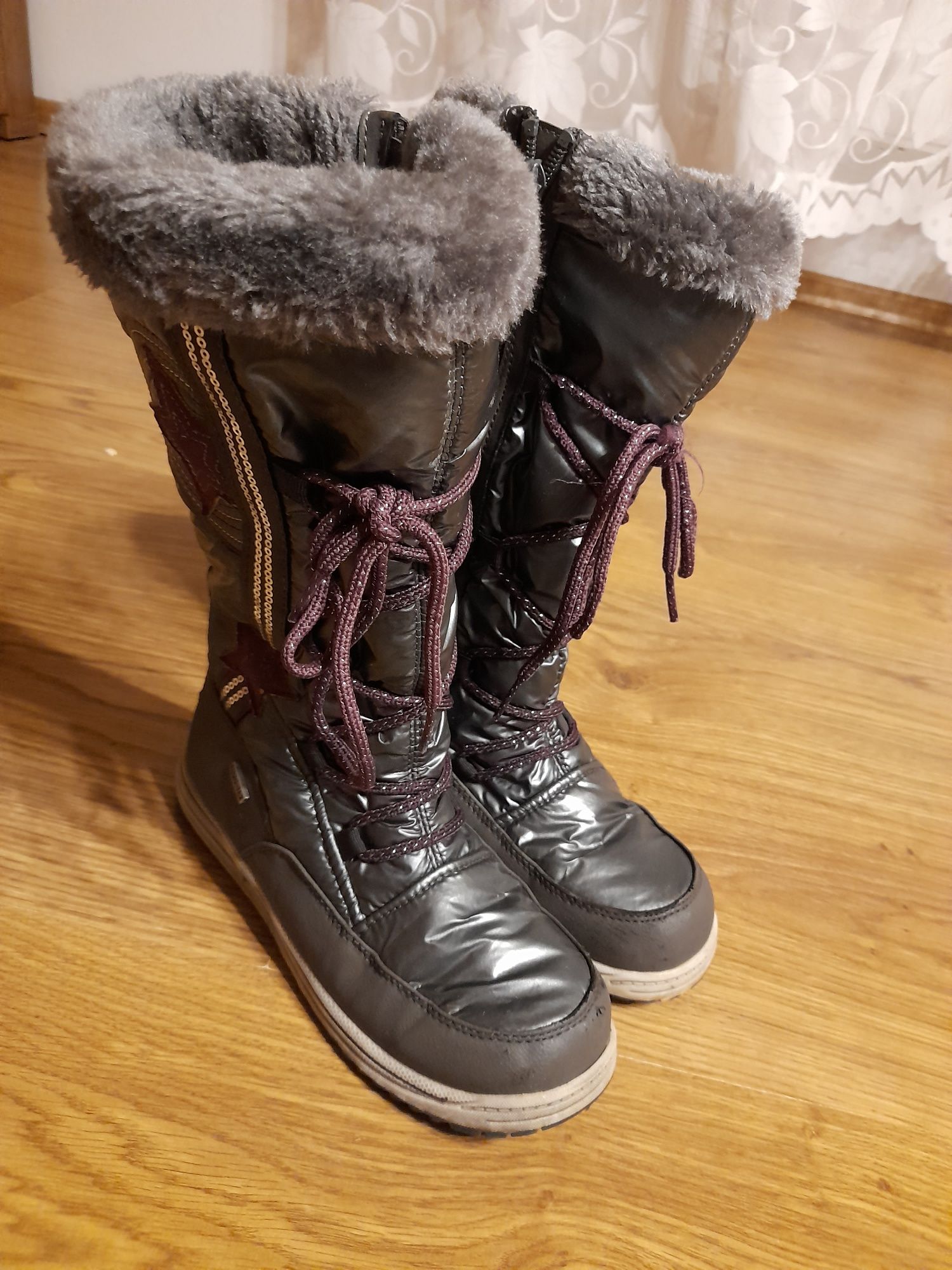 Buty zimowe dziewczęce